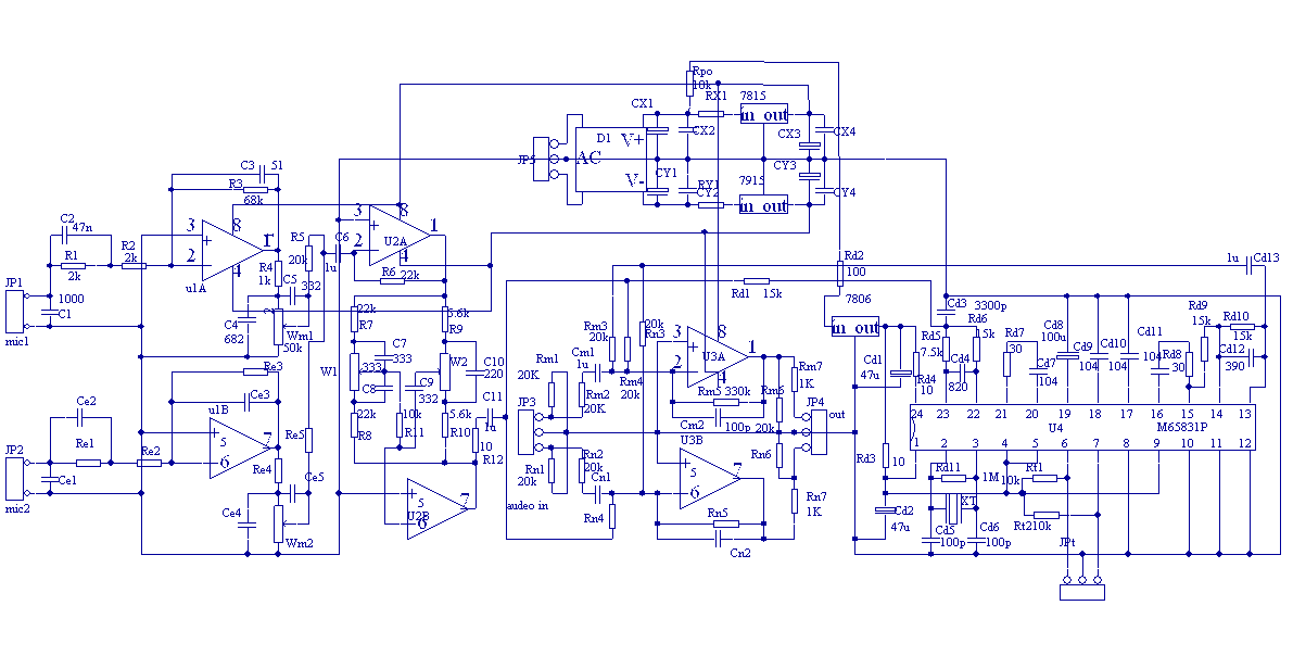 M65831AP 应用电路图